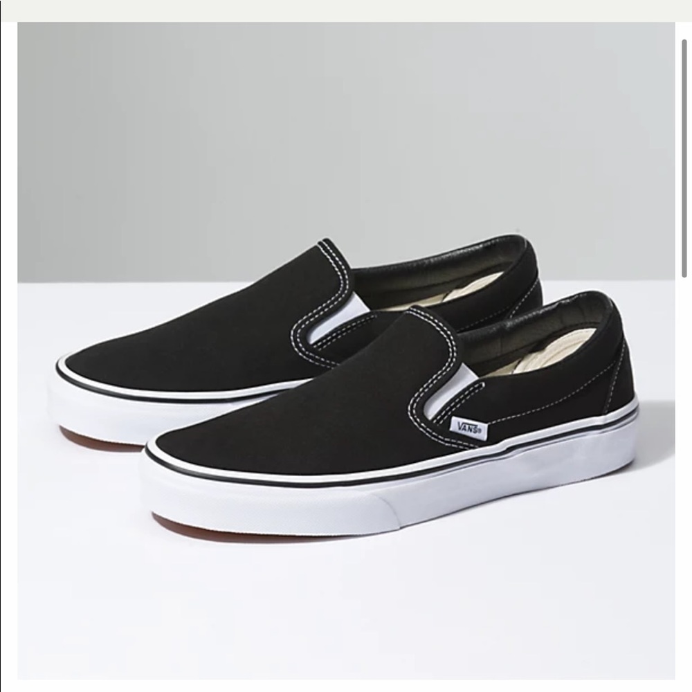 Black Slip On Vans